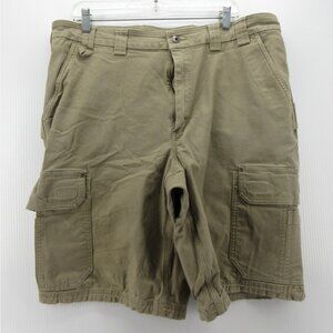 Duluth Shorts 40 Tan Flex Fire Hose Cargo Workwear Heavy Duty Canvas